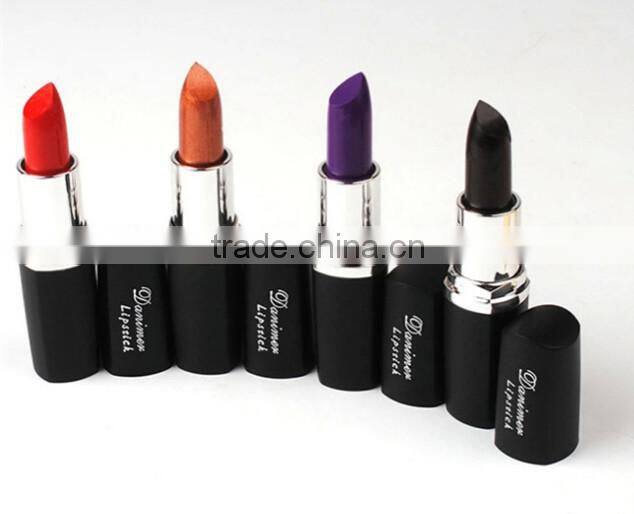 Wholesale High Quanlity Sexy Safe Black Purple Colors Brands Natural Matte Waterproof Lipstick