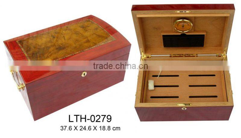 Antique wooden cigar boxes High Gloss finish cigar humidor