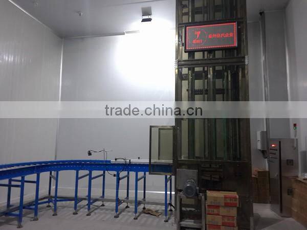 Warehouse different floor vertical cartons lift/cases elevator