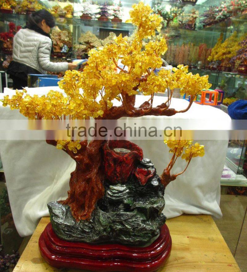 magic design natural rock citrine crystal tree