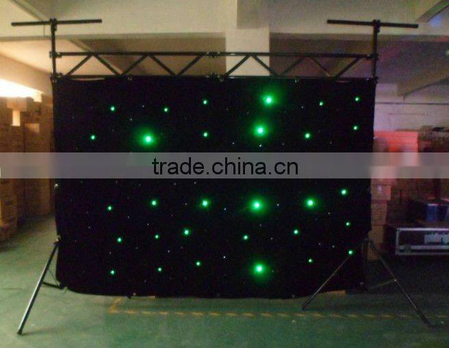 5mm high brightness leds starcloth curtain lightwith black fireproof cloth