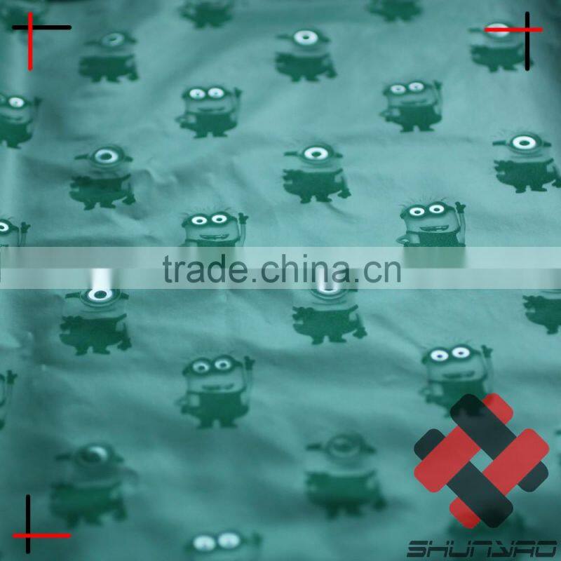 minions pattern fabric with color coating waterproof for garment or umbrella