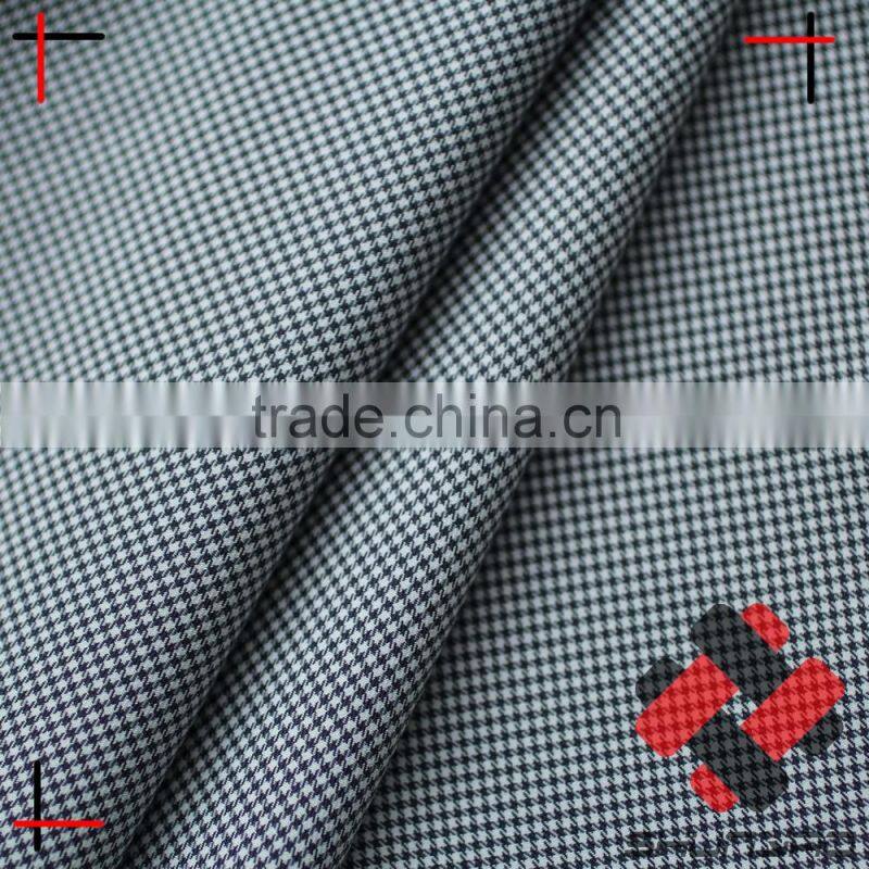 polyester bird plaid pattern pongee yarn dyed shirt fabric