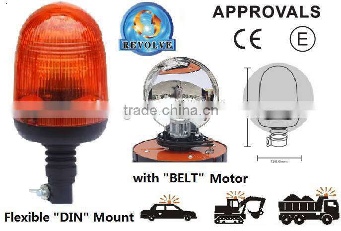 E-MARK Revolving Halogen Warning Light, ECE MARK Rotating Halogen Warning Beacon(SR-BL-501R-8) Flexible Europe DIN Mount Pole