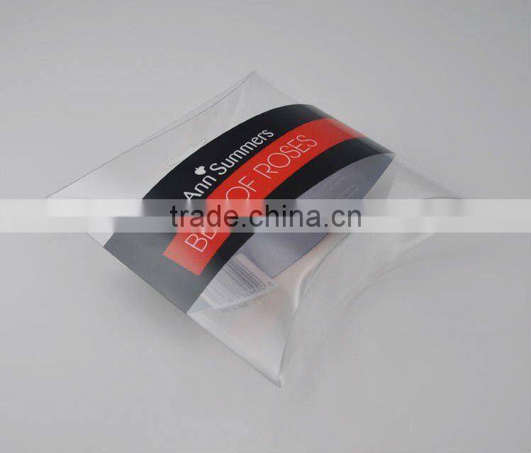PVC clear pillow box with hook