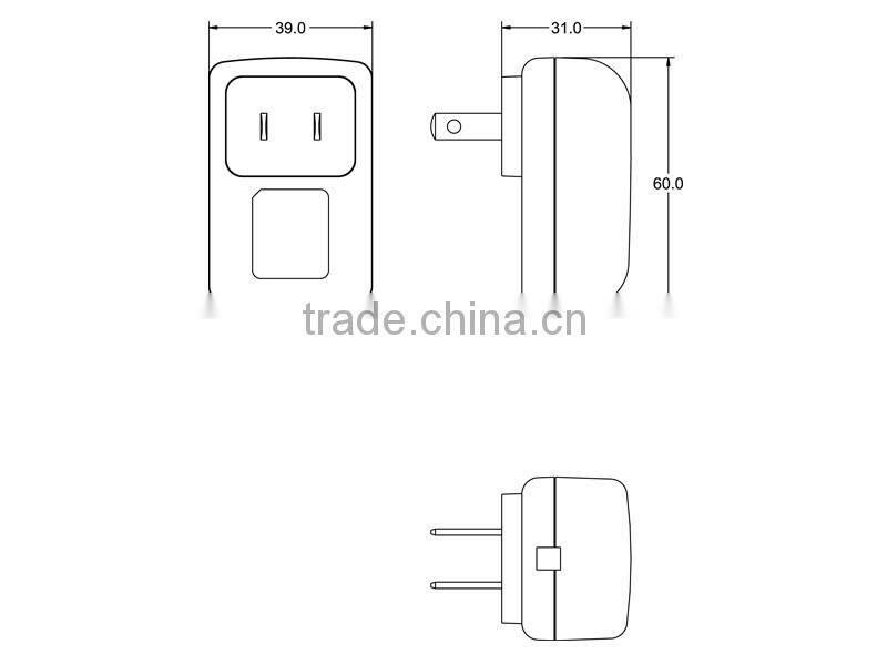 AC/DC power adapter- wall mount type-8.4W horizontal series