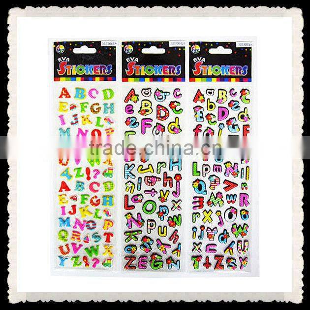 Eco-friendly Alphabet 3D EVA sticker for Scapbooking