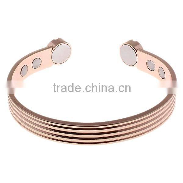 100% Guaranteed Quality Pure Solid Copper Energy Bangle Magnetic Bracelet Men or Women for Arthritis