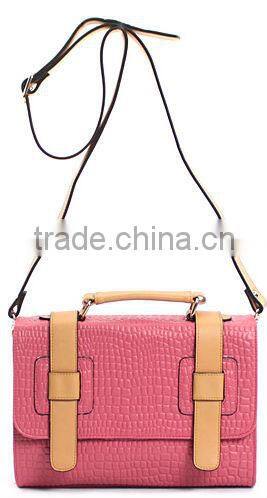 Genuine leather woman leisure handbag factory China