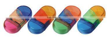 Eco-friendly material two hole pencil sharpener for kids