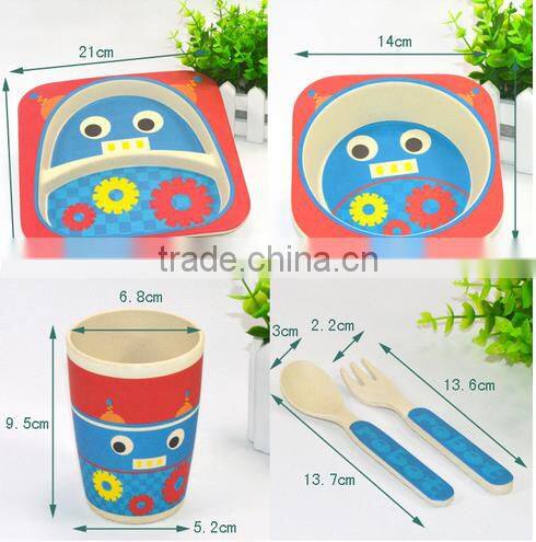 Frog shape melamine children dinner set