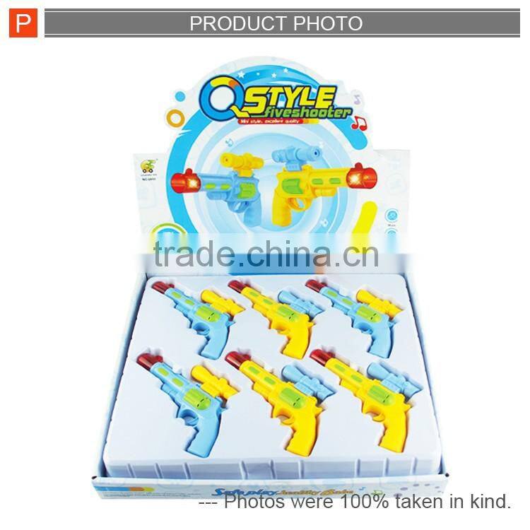 Mini light up five shooting gun for kids