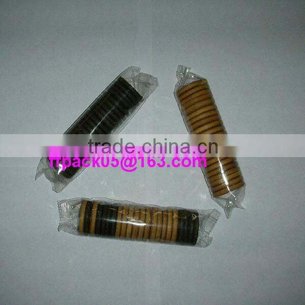 Single row biscuit tray-free packing machine