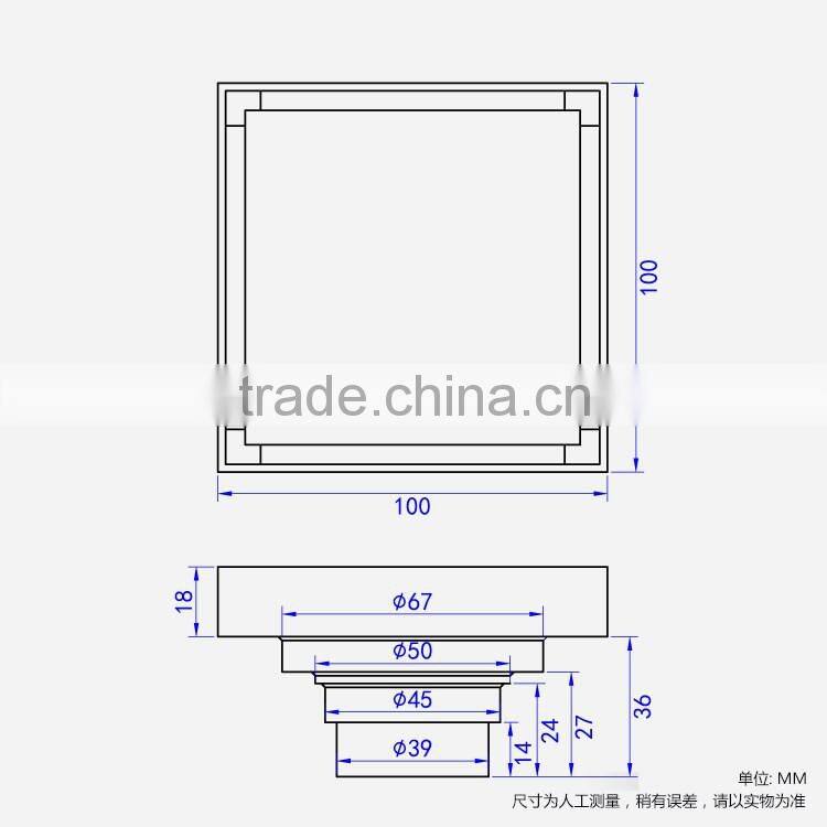 LABRAZE LE8201C bathroom/kitchen brass floor drains with chrome plating