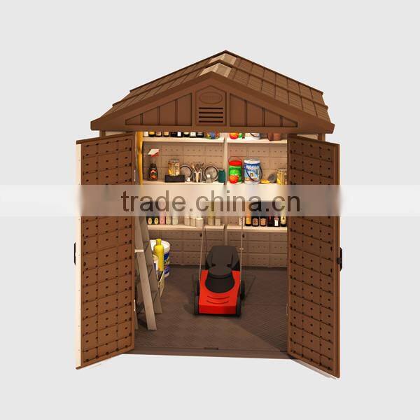 2016 Factory Price Plastic L88.3" W87.4" H98.7" Garden Shed