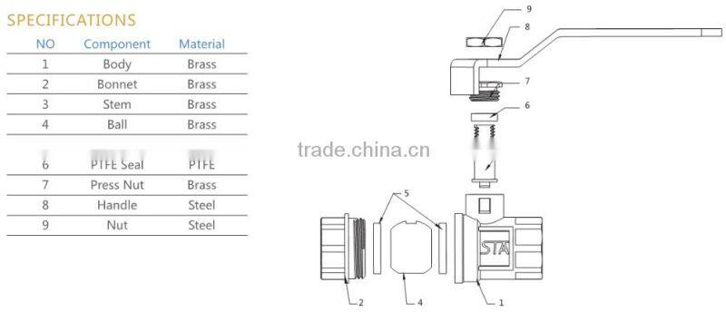 ART.1022 China Manufacturer Lever Handle CW617N PN 25 600 WOG Water Oil Gas Forged 1" 1 Inch Brass Ball Valve for Wholesale