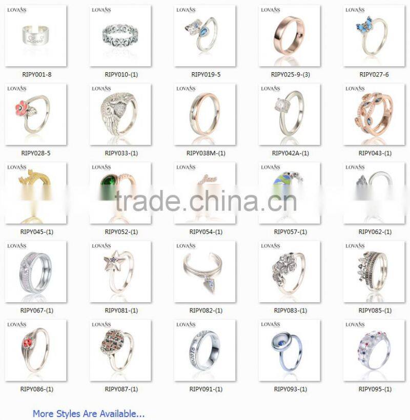 Gold Plated Single Stone 925 Silver Ring Designs With Gemstone