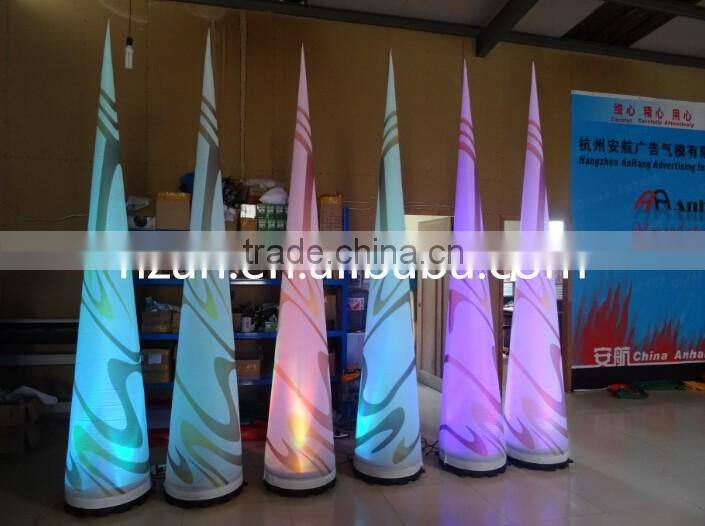 Colorful Light Up Inflatable Wedding Cone