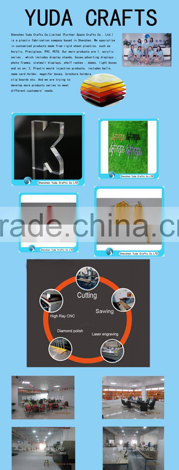 15mm thick 3D custom laser engraved letter advertising sign from China factory