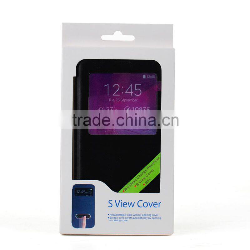 For Samsung NOTE 4 Qi wireless charger receiver case flip leather cover,Qi wireless charger receiver case for Samsung Note4