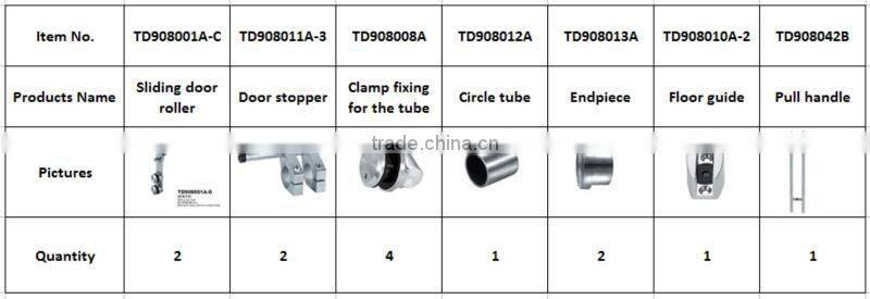 Huajian doors manufacturers sliding door wheels roller bearing hardware system