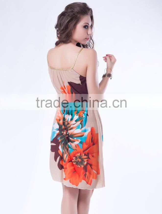 Popular design top quality with wholesale price mature women summer one piece dress