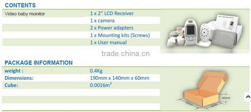 VB601 Plastic teddy bear baby monitor baby monitor camera with wifi made in China