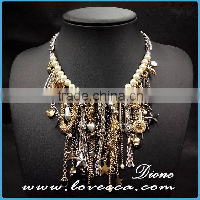 New European retro fashion accessory women heavy alloy exaggerate choker statement necklace