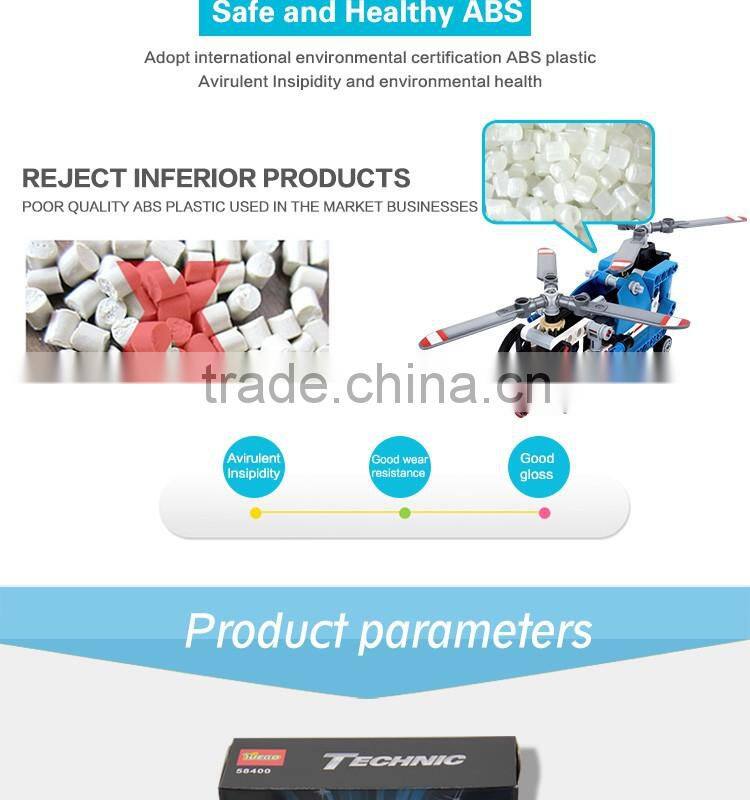 Christmas Puzzle plastic building blocks toy helicopter airplane toy