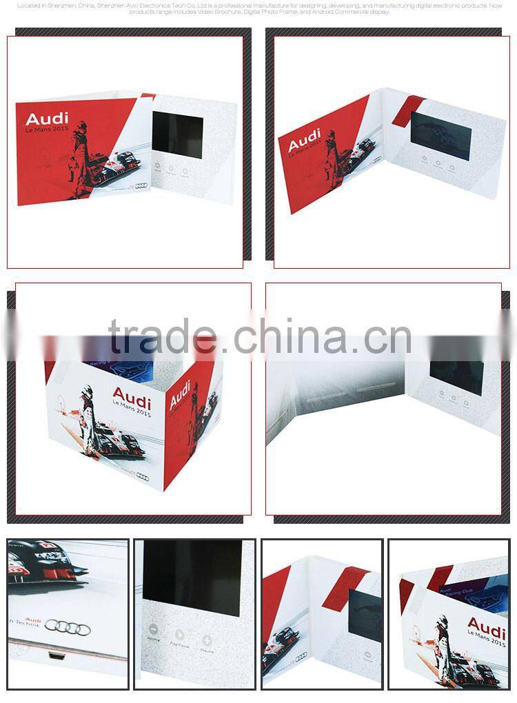 Hot selling Birthday tft lcd video brochure car