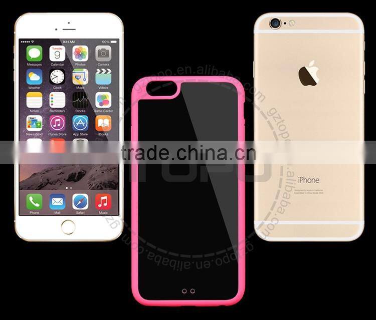 Wholesale Hard Back PC Plastic Transparent clear tpu bumper Cell mobile phone Cover Case for iPhone 6 6s 6plus