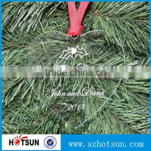 Custom cutting acrylic deer Clear acrylic Chrismas tree ornaments
