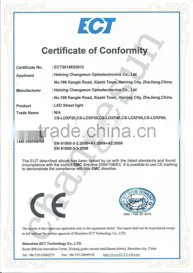 5 years warranty 120W led street lamp, IP66 led street lamp head for solar system
