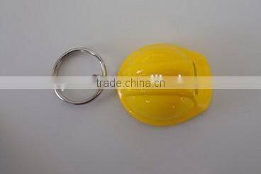 Popular Promotional Bottle Cap Safety Helmet Keychain