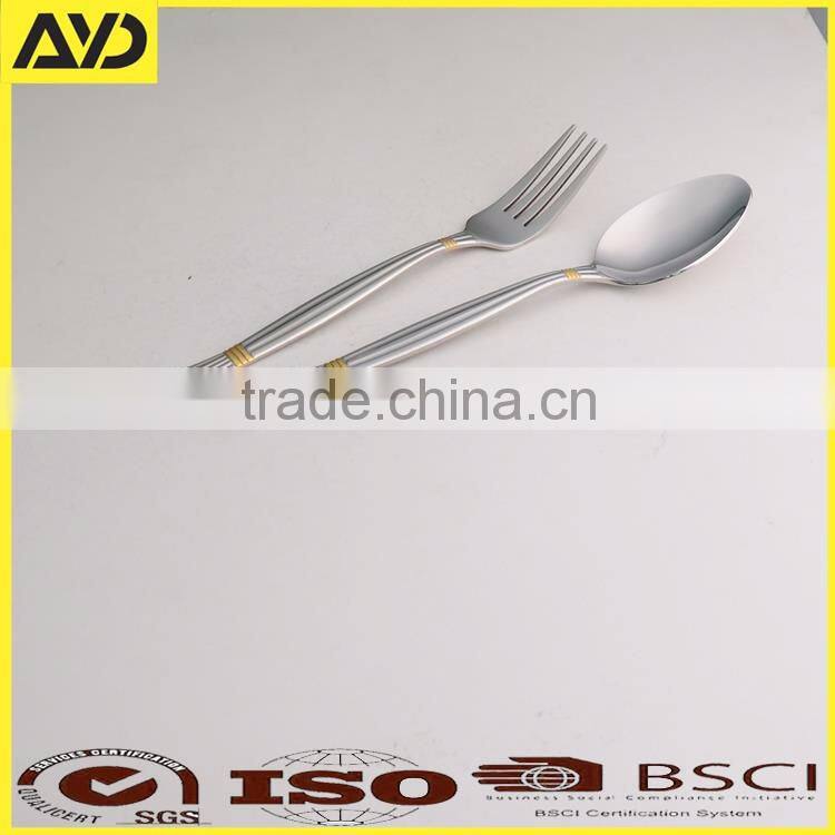 Noble Dinnerware Stainless Steel Goldplated Cutlery Set