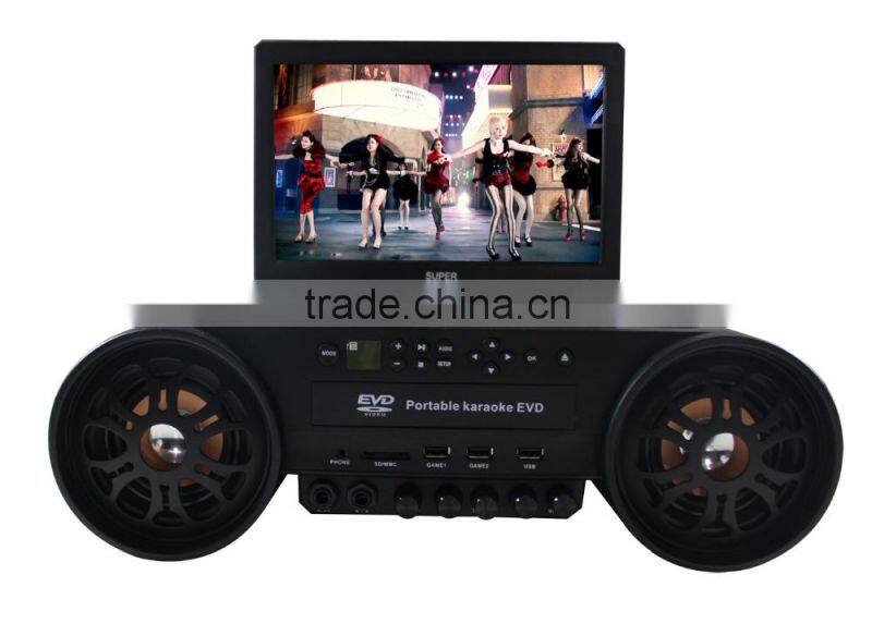 12 inch Portable Boombox DVD player, portable dvd player with usb