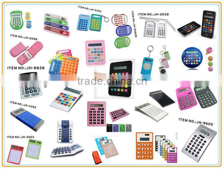 Promotional calculator ,flexible silicone calculator with logo printed