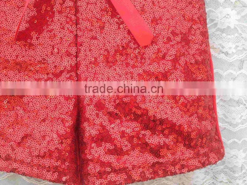 Wholesale Kids Shorts With Bow Knot High Quality Baby Sequin Shorts Petti Short Pants With Stretchy Cotton Shorts