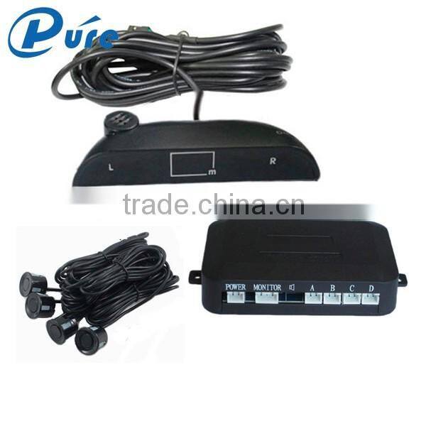 LED numeral and color display car parking sensor assist system without reverse camera with 4 sensors