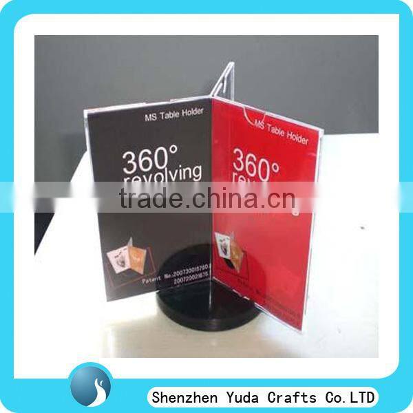 plexiglass insert A4,A5 sigh holder acrylic display stand acrylic card holder menu stand