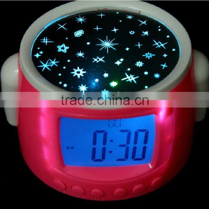 DIY star projection LED alarm clock