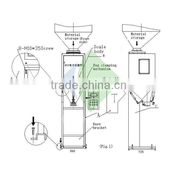 Hot sale 25-50 kg/bag Electronical Scale Packaging machine /electronic packing and sealing machine
