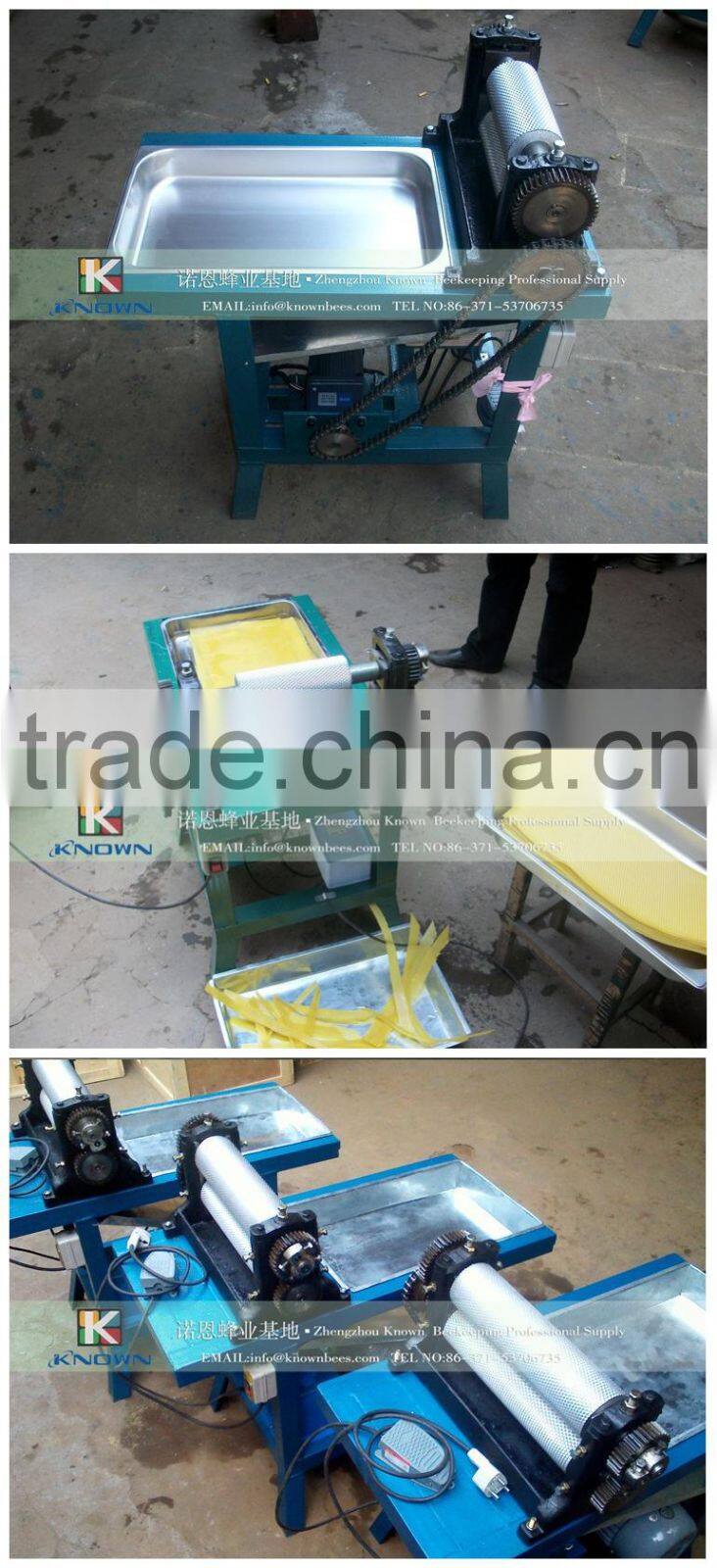 bee keeping tools beeswax comb foundation machine from Chinese factory