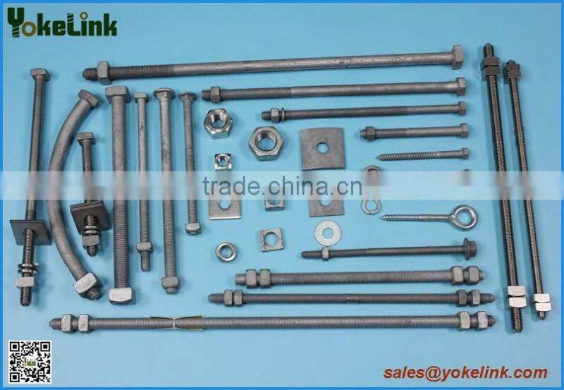 Hot Dip Galvanized Angle Thimbleye bolt per ASTM A153