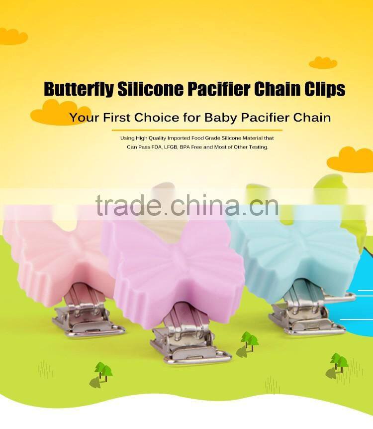 Hot selling silicone pacifier clips from China manufacturer