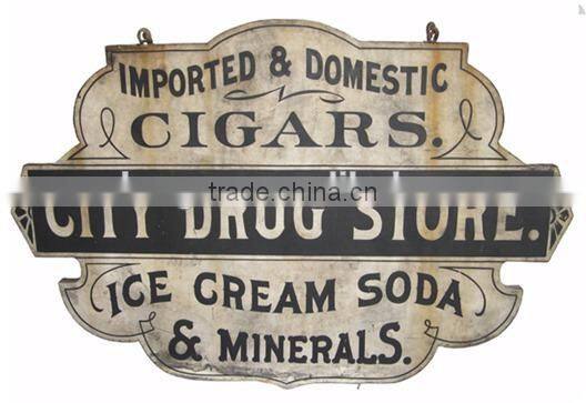 metal signs vintage hang tag
