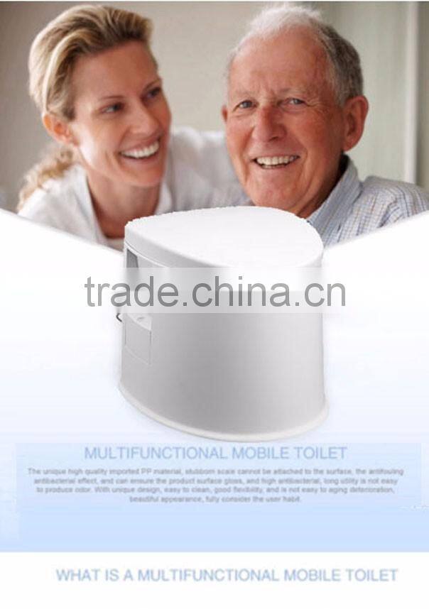 Multifunction Plastic Movable Mobile Toilet for Adult