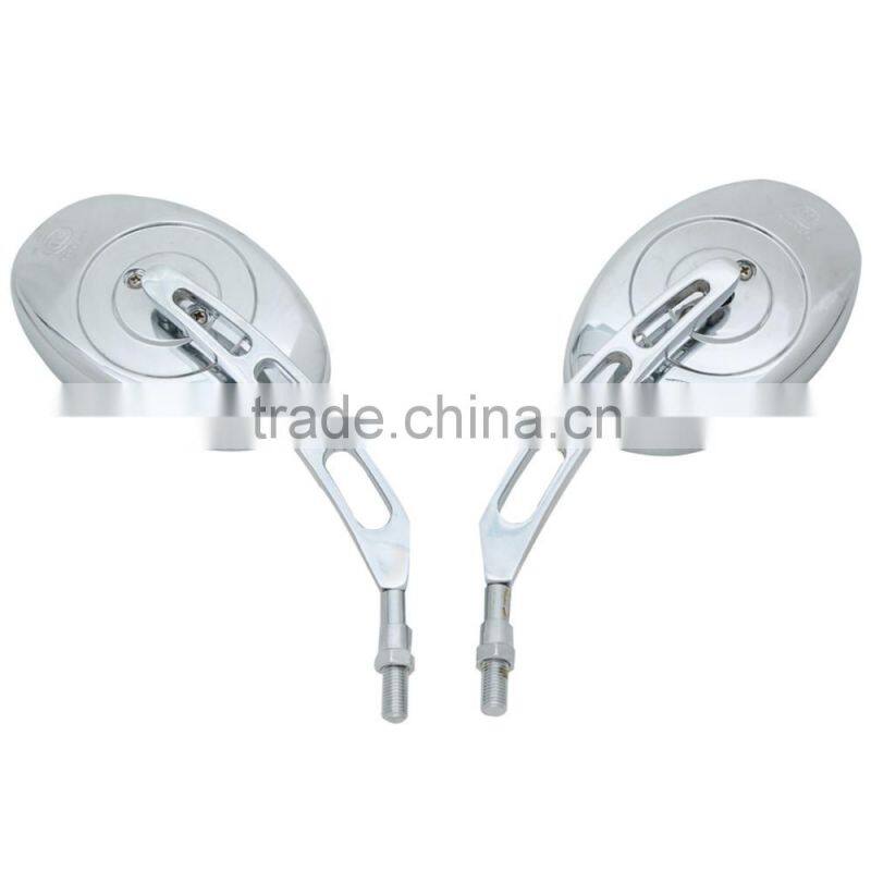 Motorcycle Chrome Side Rear View Mirrors For Honda Suzuki Kawasaki Chopper New