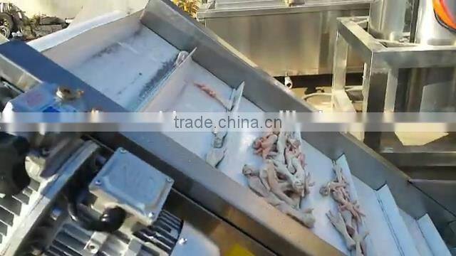 automatic chicken feet processing machine duck chicken feet pawl cleaning slaughting machine