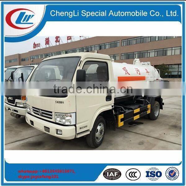 2016 New Dongfeng 6000l Vacuum Sewage Suction Tanker Truck For Sale